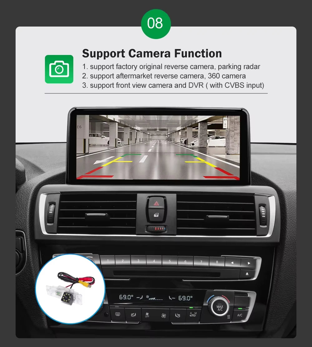 AUTOTOP 10.25”1920*720 Wireless Carplay Android Auto Car multimedia player for F20 F21 F22 F30 F31 F32 F33 F34 F36 NBT 2013-2017