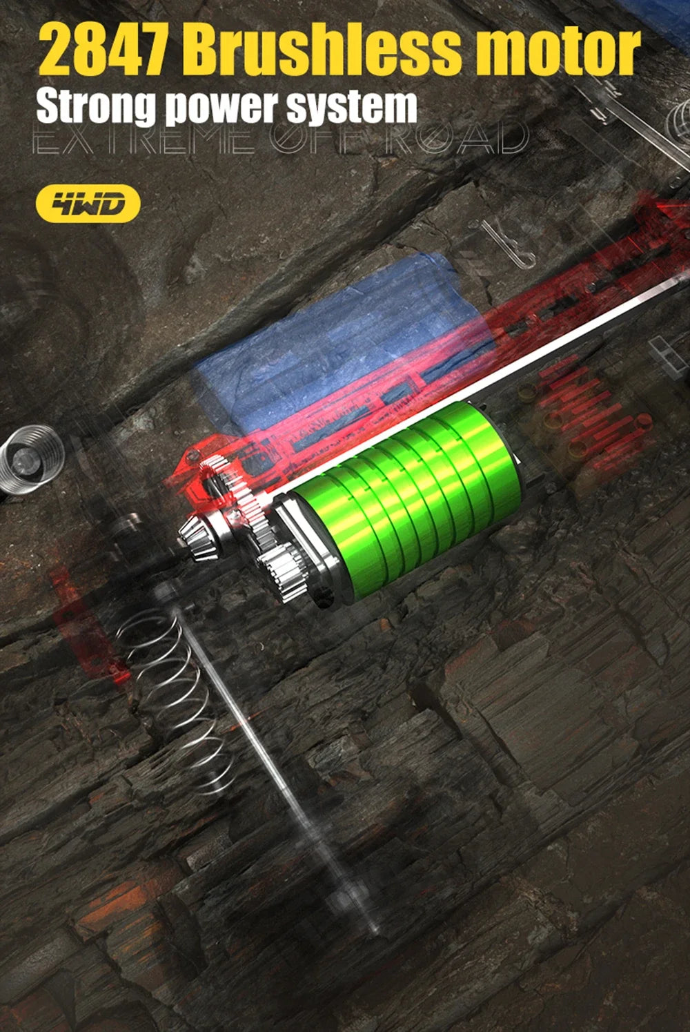 Q130 1/14 Rc Car Off Road With LED 4WD 70km/h High Speed Brushless Motor Monster Truck Desert/Snow Racing Drift Cars Toy for Boy