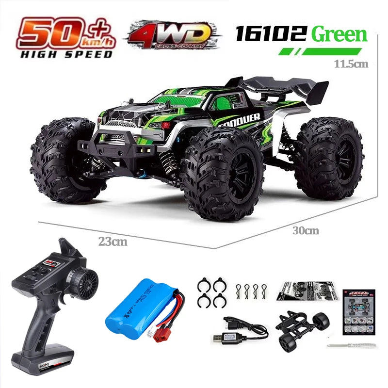 SCY 1:16 70KM/H or 50KM/H 4WD RC Car with LED Remote Control Cars High Speed Drift Monster Truck for Kids Vs Wltoys 144001 Toys