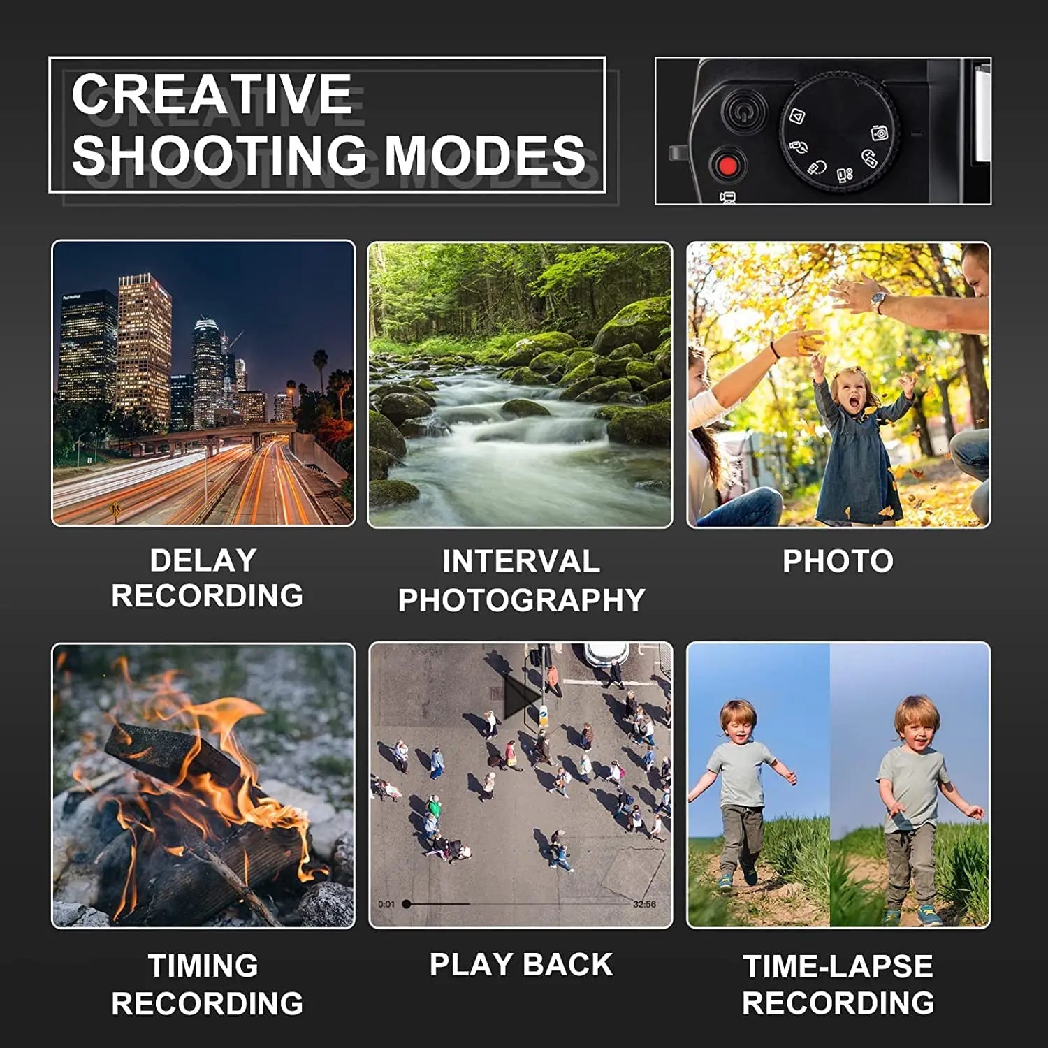 Macro Lens 4K Digital Camera Flip Screen Selfie Camcorder 48MP Youtube Vlog WIFI Webcam  Video Recorder 16X Digital Zoom