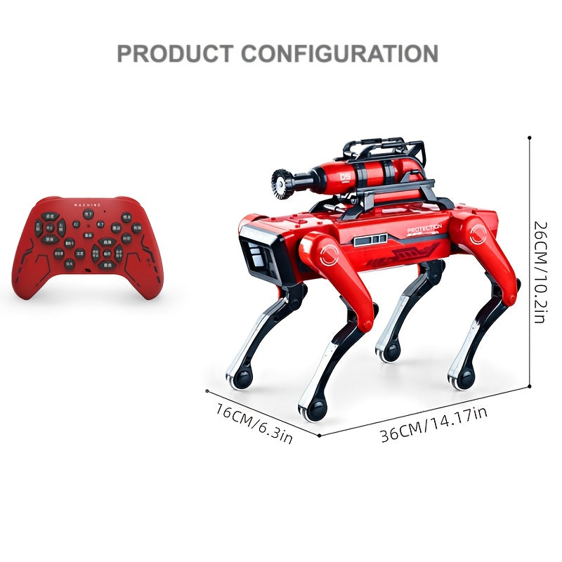 Red intelligent robot dog: voice commands respond in seconds, interactive play is super intimate, and it can keep jumping with music! The mechanical arm is flexible and has a cool spray function. Children have fun, which is s